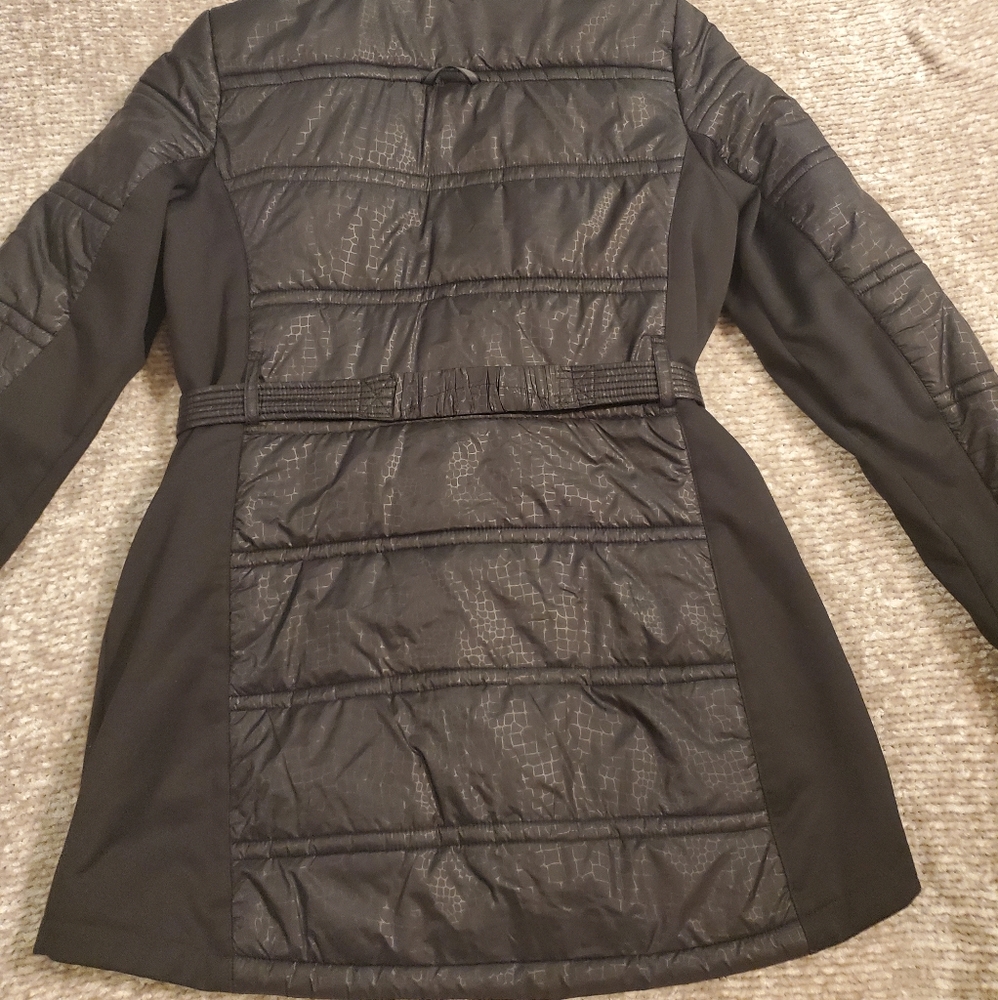 Michael Kors Mixed Media Black Puffer Coat - Picture 5 of 11